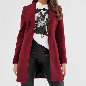 ASOS DESIGN Boyfriend Coat with Zip Pockets [NWOT]